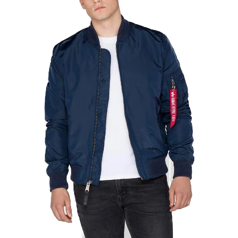 Steals and Deals Alpha Industries MA-1 TT Flight Jacket Rep Blue
