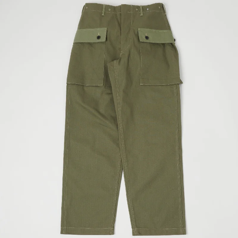 Deal of the Day Warehouse & Co 1097 USMC Herringbone Monkey Pant - Olive Drab
