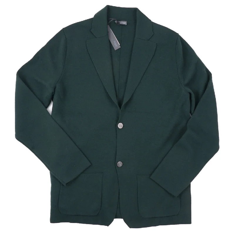 Hurry In Drumohr Knit Wool Cardigan Sweater-Blazer