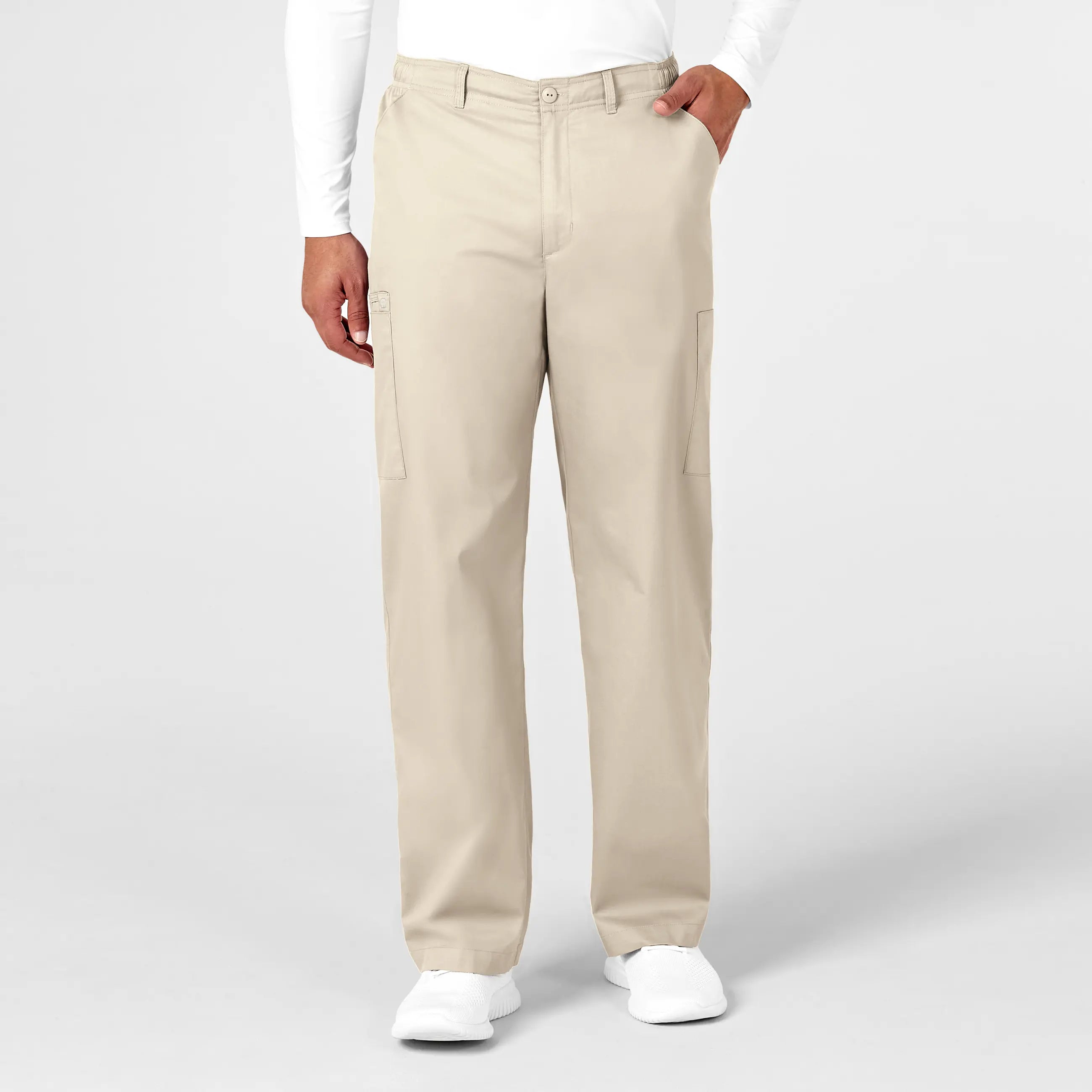 Weekend Deals That Please Wink Men's WonderWORK Cargo Scrub Pant - Khaki