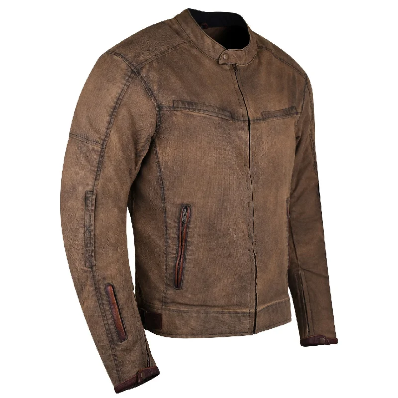 Today’s Deal HMM1514Br Rusty Men's Brown Wax Cotton Scooter Jacket