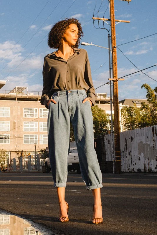Year-End Sale Slouchy High Waisted Jeans