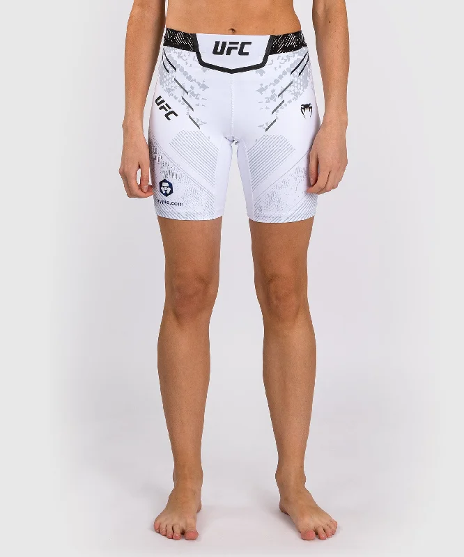 Price Cut UFC Adrenaline by Venum Authentic Fight Night Women’s Vale Tudo Short - Long Fit - White Price Cut UFC Adrenaline by Venum Authentic Fight Night Women’s Vale Tudo Short - Long Fit - White