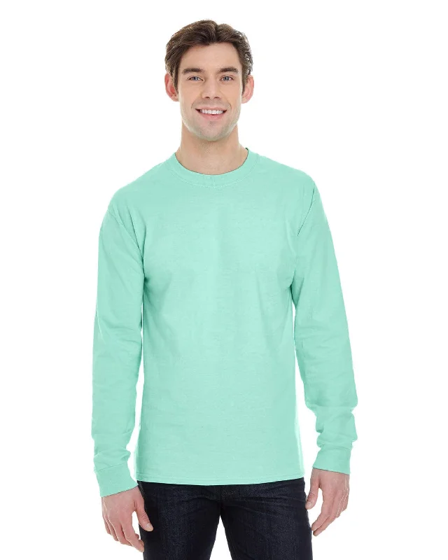 Now or Never Hanes Long Sleeve Beefy-T T-Shirt | Clean Mint