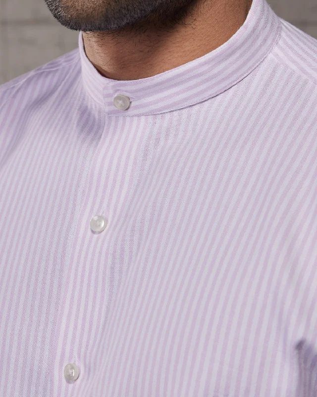 Exclusive Savings Lavender Oxford Striped Shirt