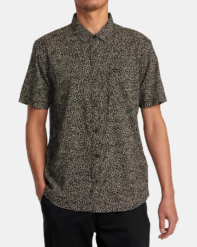 Limited Time Discount Morning Glory Short Sleeve Shirt - Black
