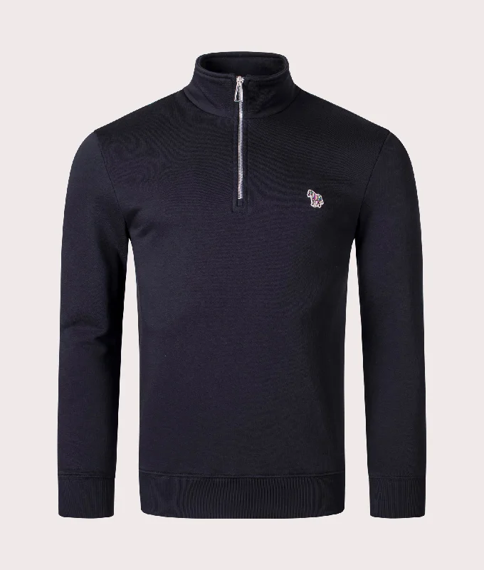 Now or Never Quarter Zip Zebra Logo Sweatshirt