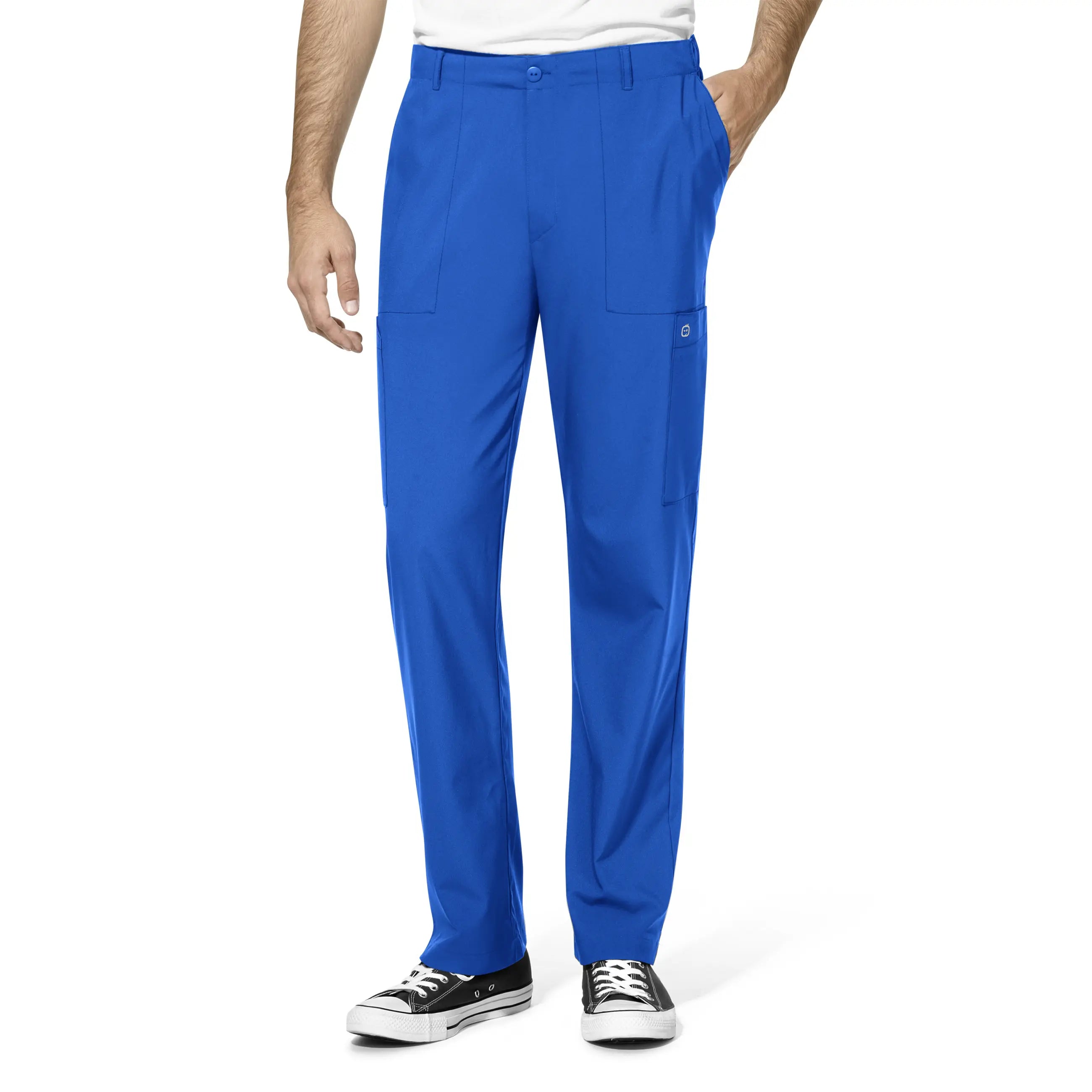 Unmissable Offer Wink Men's Flat Front Cargo Scrub Pant - Royal Blue