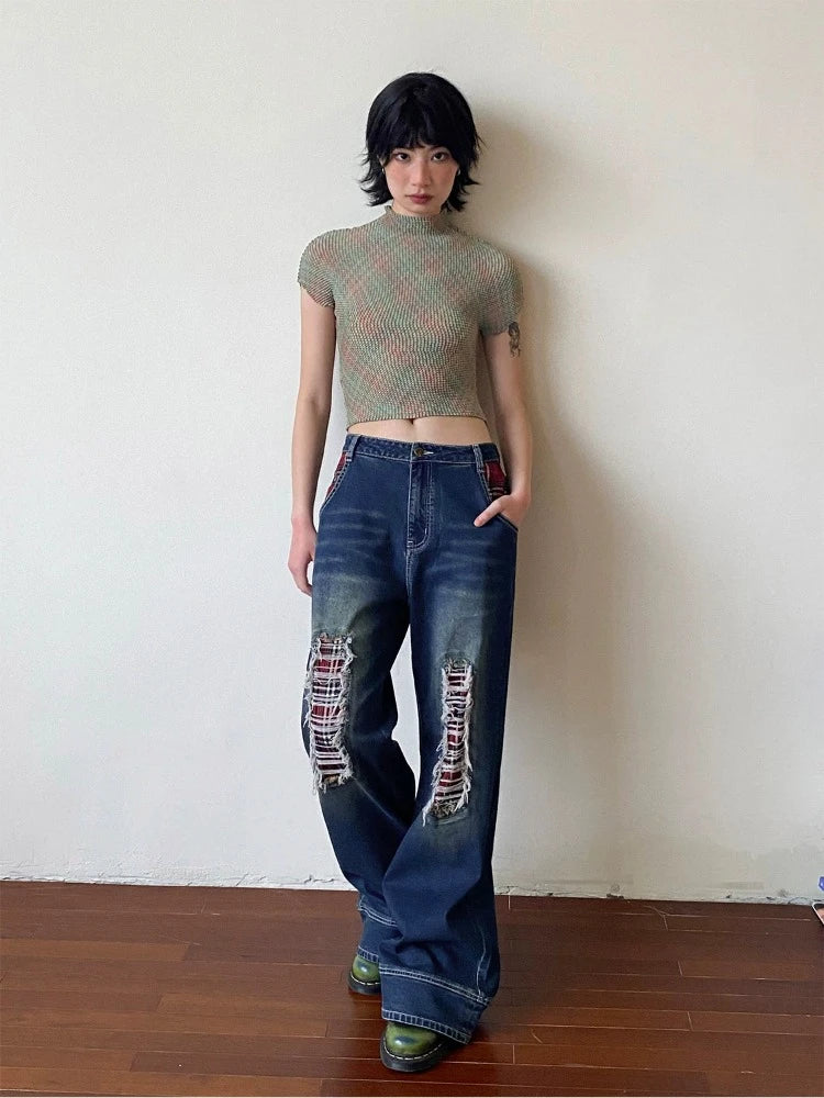 Seasonal Sale Distressed casual pants【s0000007811】