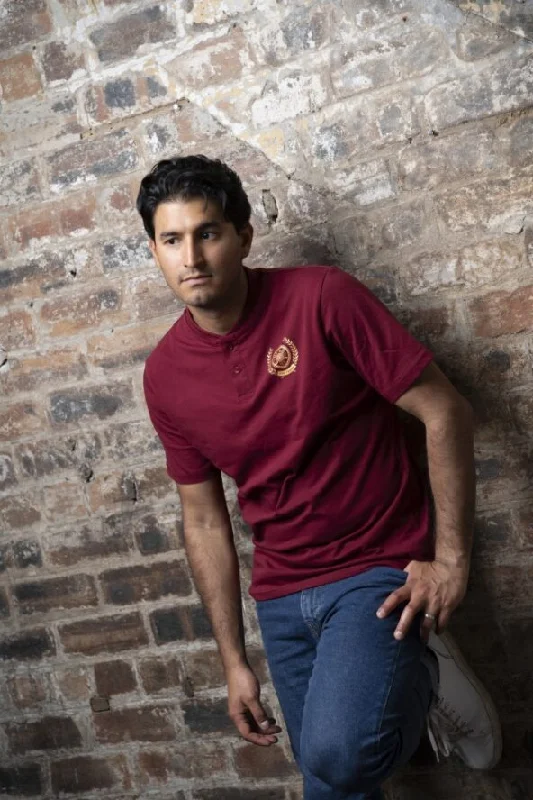 Weekend Deal 150th Maroon Henley Polo