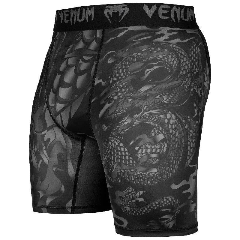New Arrival Venum Dragon's Flight Compression Shorts - Black/Black