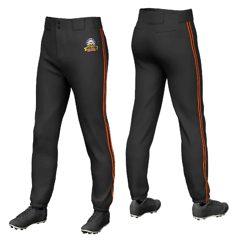 Weekend Savings Fiesta Custom Black Orange Black-Orange Classic Fit Stretch Practice Pull-up Baseball Pants Weekend Savings Fiesta Custom Black Orange Black-Orange Classic Fit Stretch Practice Pull-up Baseball Pants