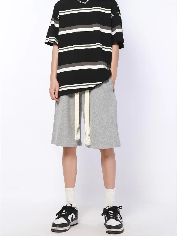 Closeout Deal Trim Drawstring Sweat Shorts