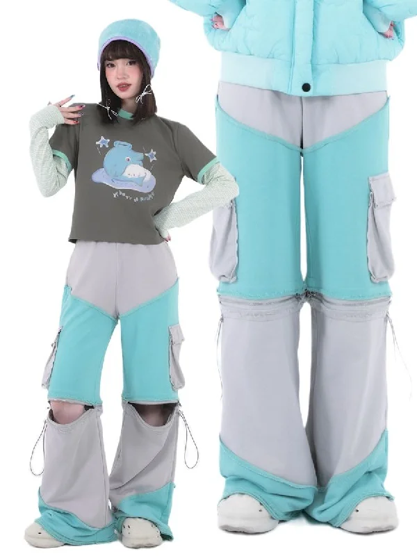 Closeout Color Clash Sweatshirt Long Sweatpants【s0000005718】