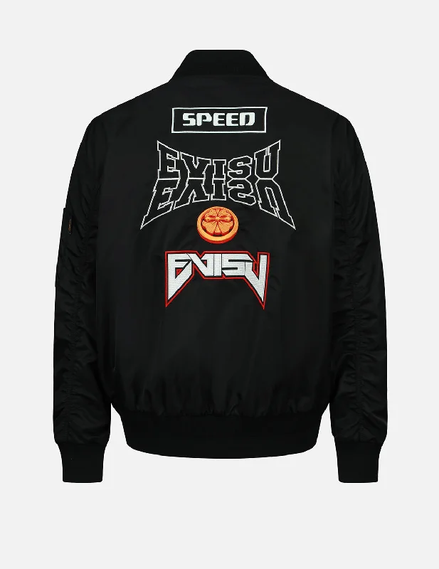 Weekend Offers That Shine Logo and Kamon Embroidered MA-1 Bomber Jacket