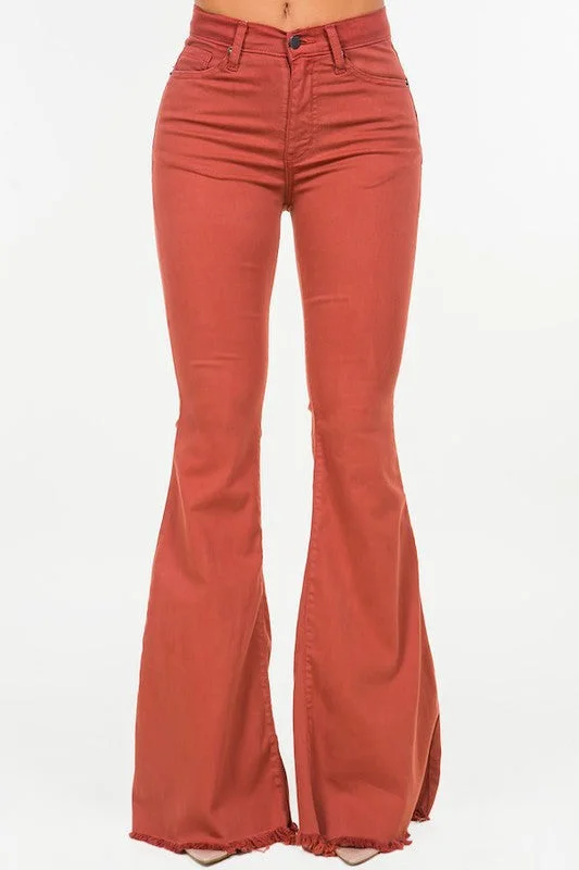 Closeout Sale Bell Bottom Jean in Rust