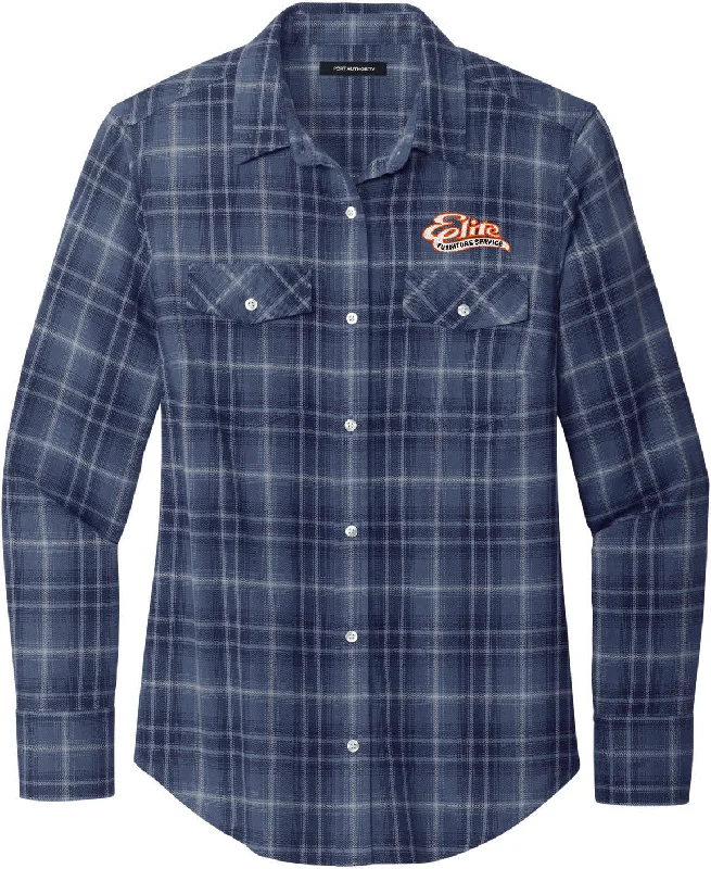 Your Weekend, Your Savings Port Authority Ladies Long Sleeve Ombre Plaid Shirt