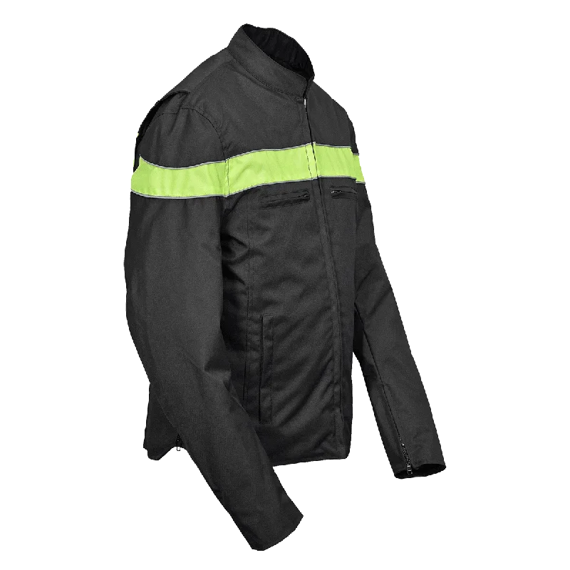Huge Discounts VL1561 Men's Textile Jacket with Accent Stripe & Reflective Piping