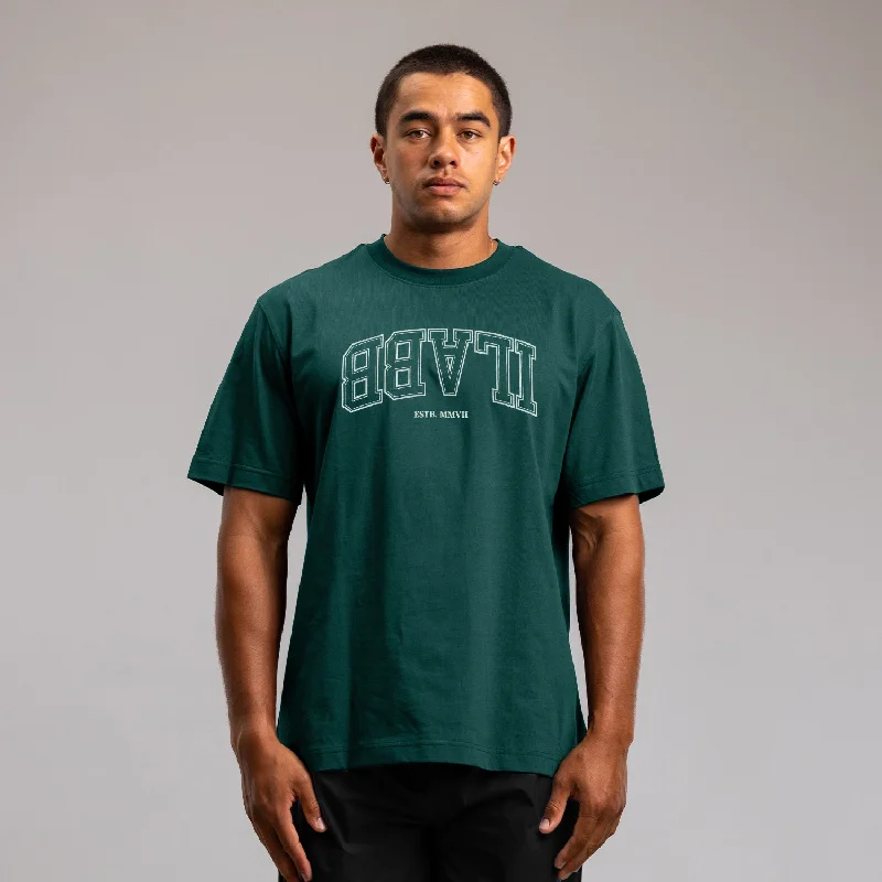 Steals and Deals Varsity Block Tee Unisex MOSS
