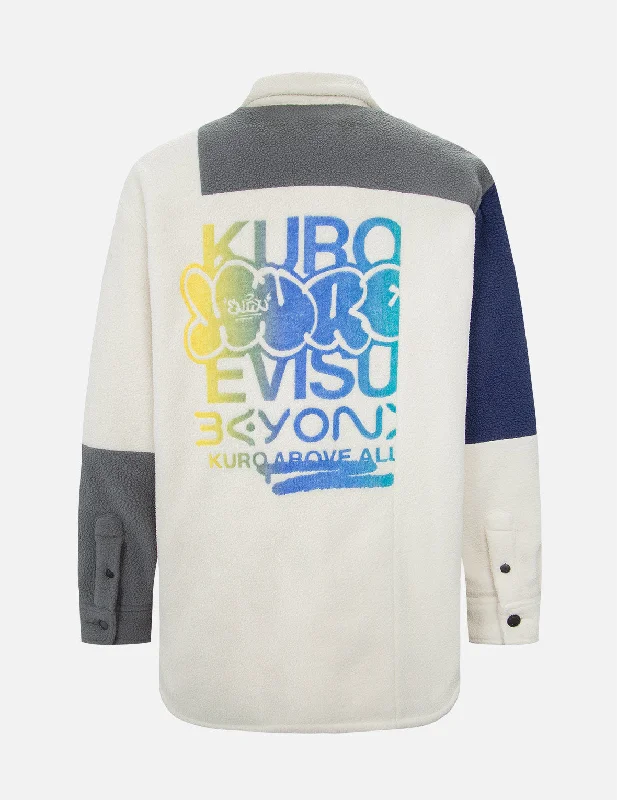 Weekend Bargains to Grab Colorblock Fleece Shirt Jacket