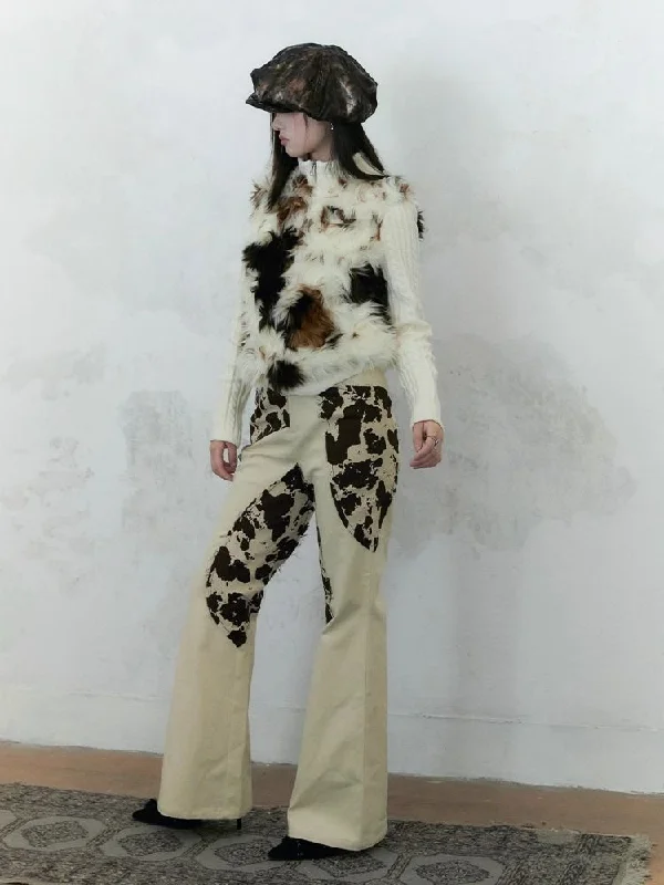 Price Fest Irregular splicing design straight flare pants【s0000004956】