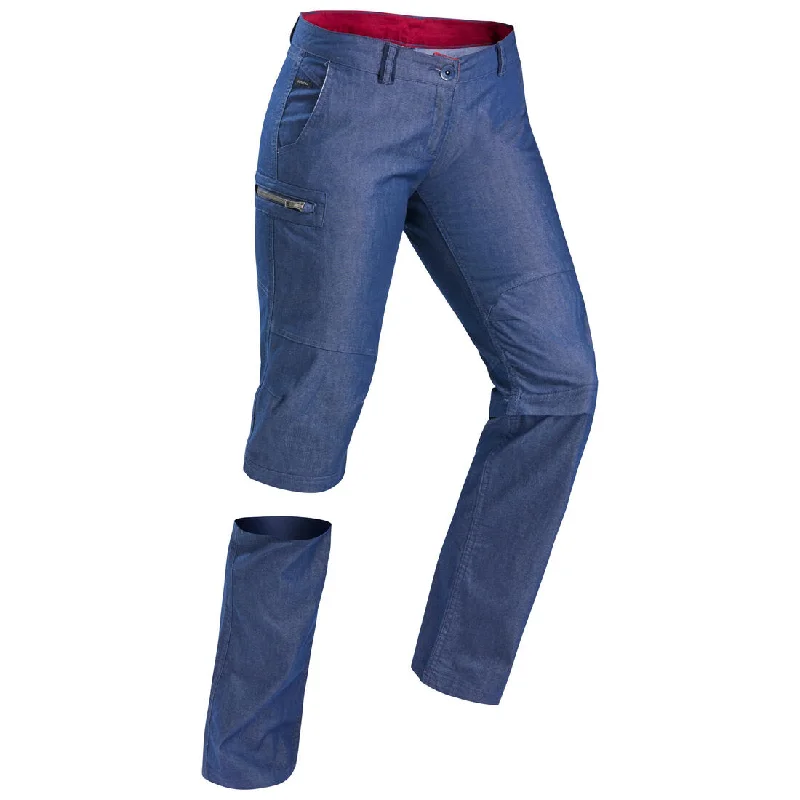 Weekend Savings Galore Women's travel trekking zip-Off trousers - TRAVEL 100 - blue denim Weekend Savings Galore Women's travel trekking zip-Off trousers - TRAVEL 100 - blue denim