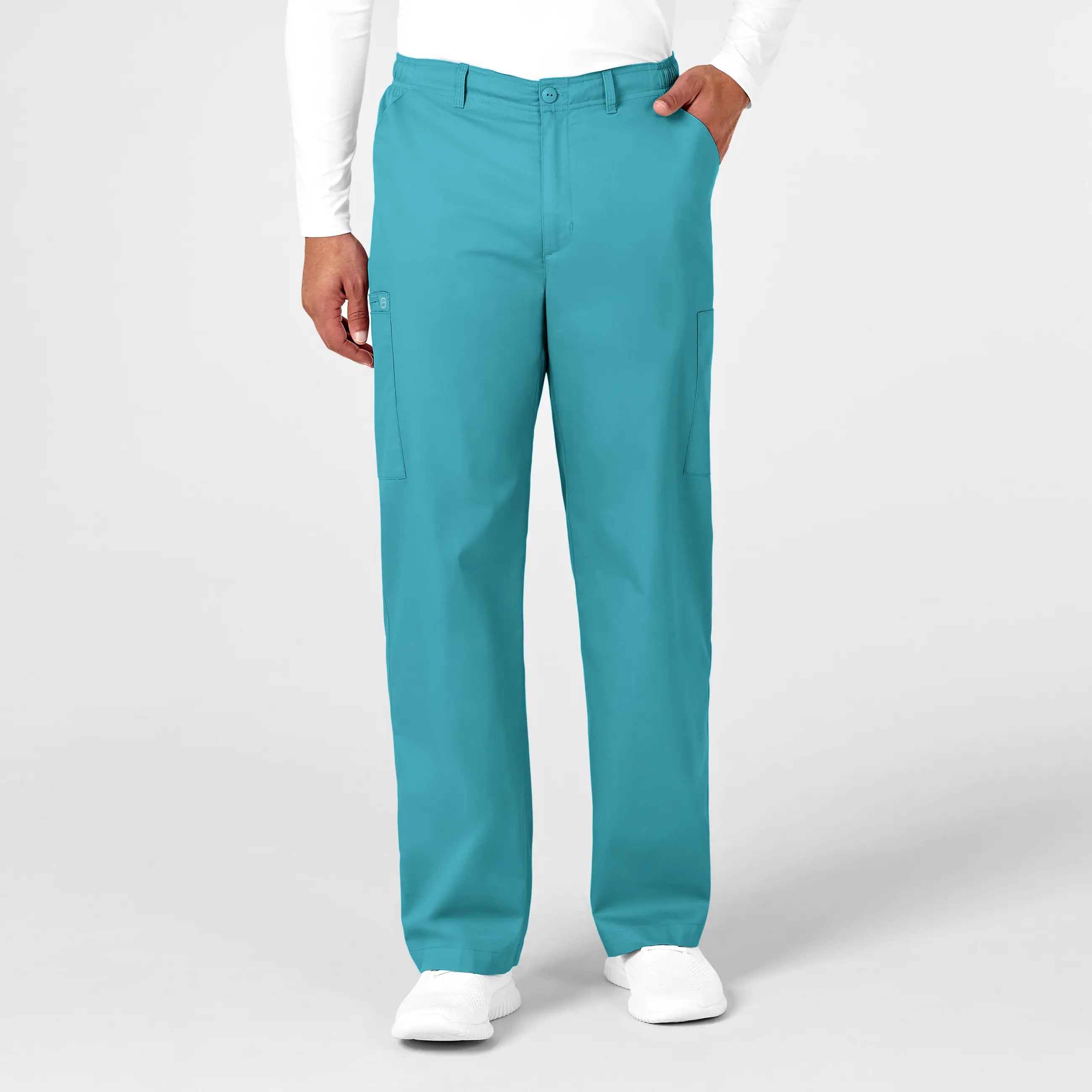 Weekend Discounts Worth Grabbing Wink Men's WonderWORK Cargo Scrub Pant - Teal