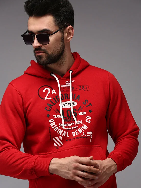 Special Price Men Red Solid Sweatshirt