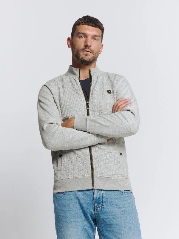 Bargain Prices Full Zip Sweater | Grey Melange