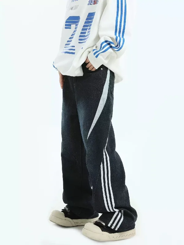 Buy More, Save More Side Stripes Faded Jeans