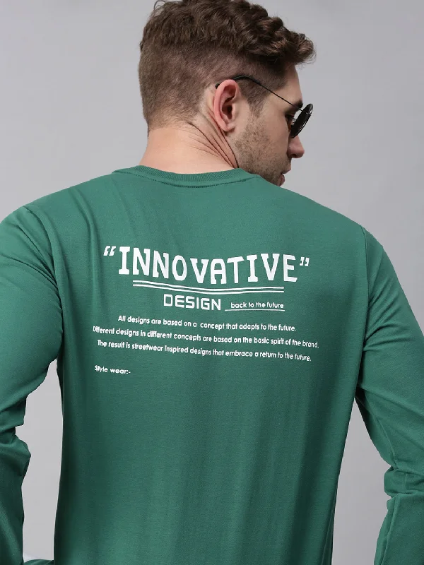 Big Discounts Men Printed Green Sweatshirt