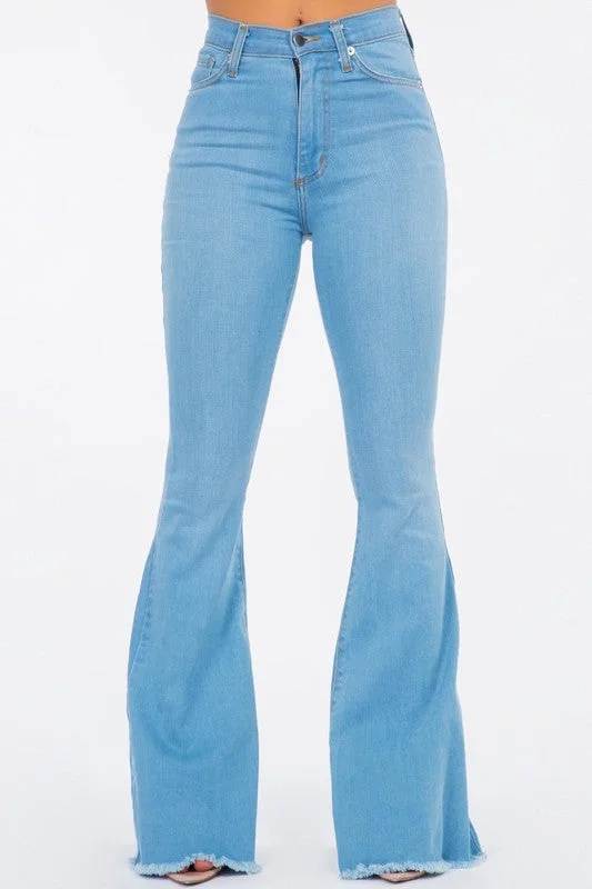 Weekend Deal Bell Bottom Jean in Light Blue