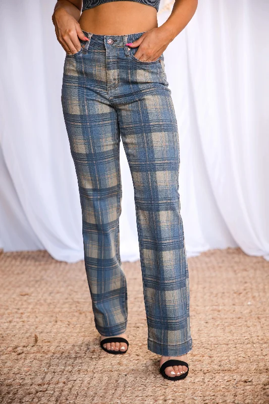 Weekend Deals That Excite Perfectly Plaid - Judy Blue Straight Leg