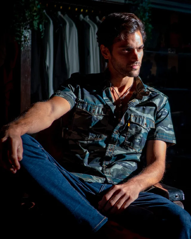 Crazy Deals The Safari Bush Half Sleeve Shirt - Green