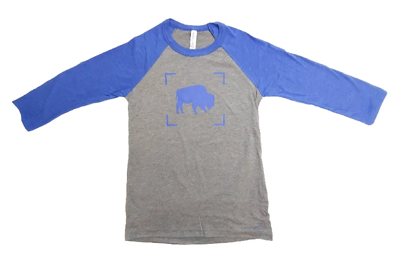 Savings Event Royal/Grey BFLO 3/4 Sleeve Tee
