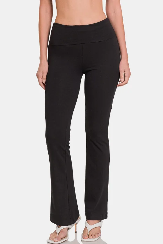 Low Price High Waist Wide Waistband Bootcut Active Pants