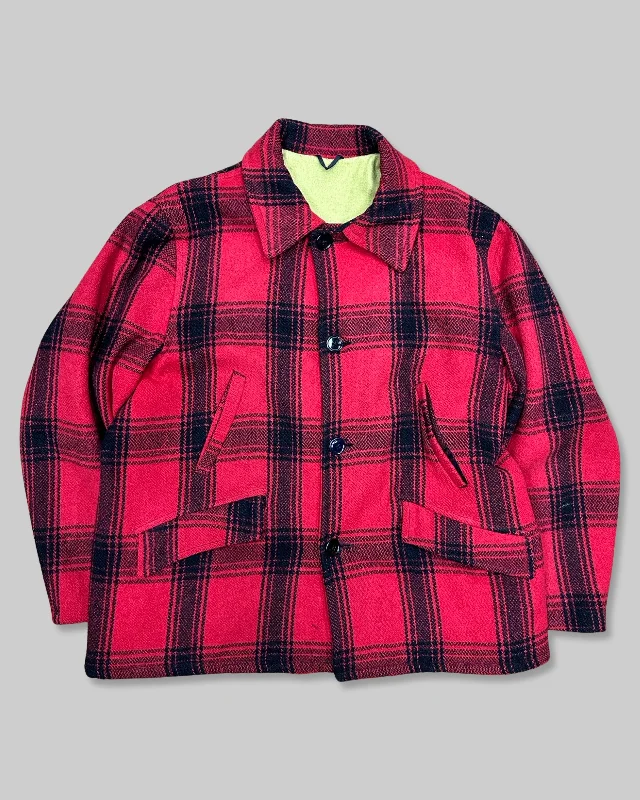 Price Drop Red Black Checkered Plaid Coat