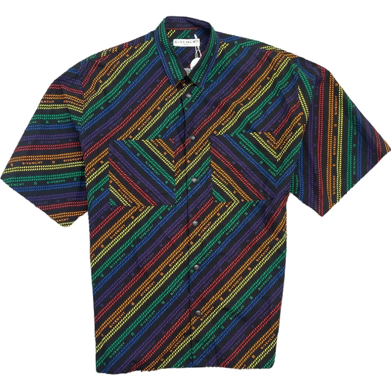Reduced Price Men's Rainbow Logo Shirt Black Size S