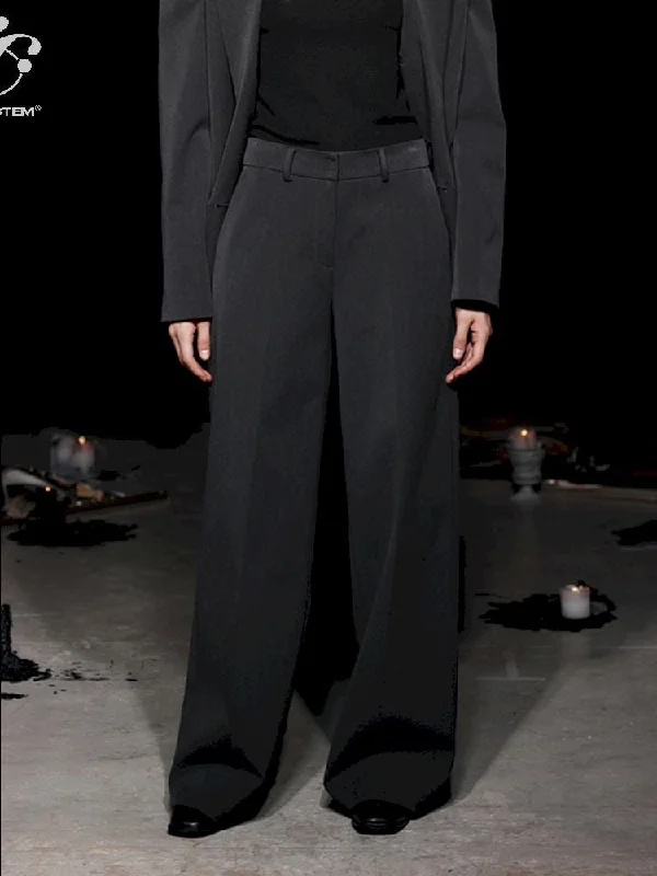 Overstock Genderless Loose Fit Western Pants【s0000005485】