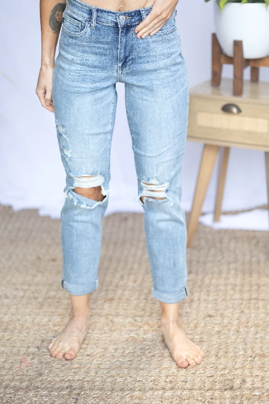 Super Sale Home Run  - Judy Blue Double Cuff
