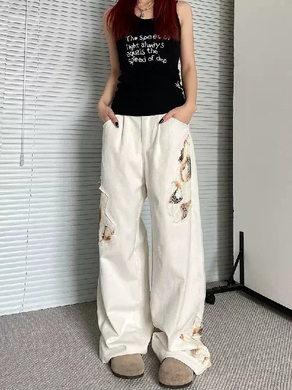 Price Reduction Burnt Lace Loose Fit Jeans