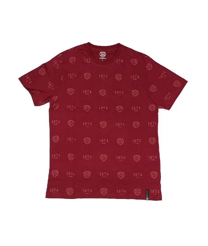 Can't Be Beat Maroon All Over Print Tshirt