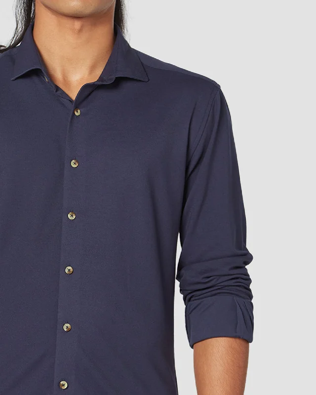 Special Discount Dark Sapphire Knit Shirt