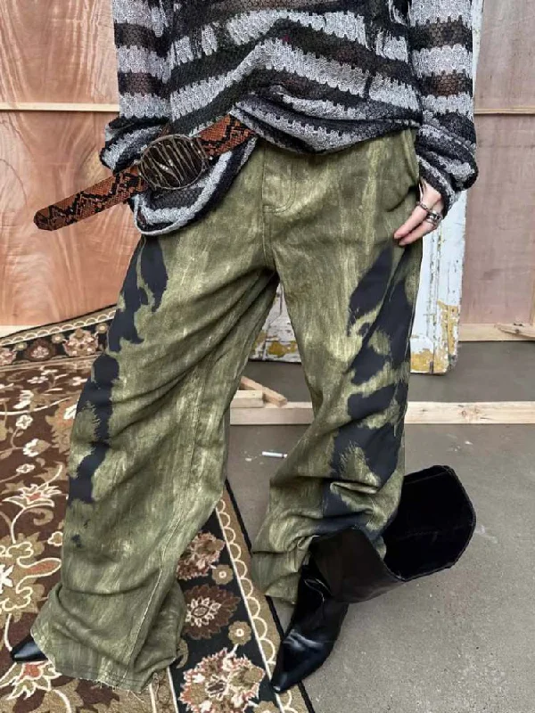 Weekend Bargains to Indulge In Tie-Dye Print Uncut Pants [s0000008311]