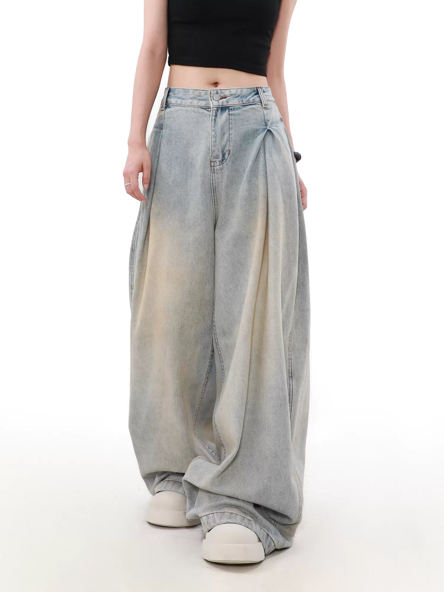 Lowest Price Rust Fade Drapey Jeans