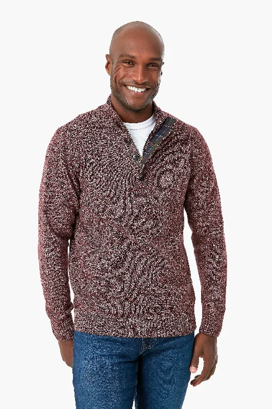 Steals and Deals Crimson Marl Sid Half Zip