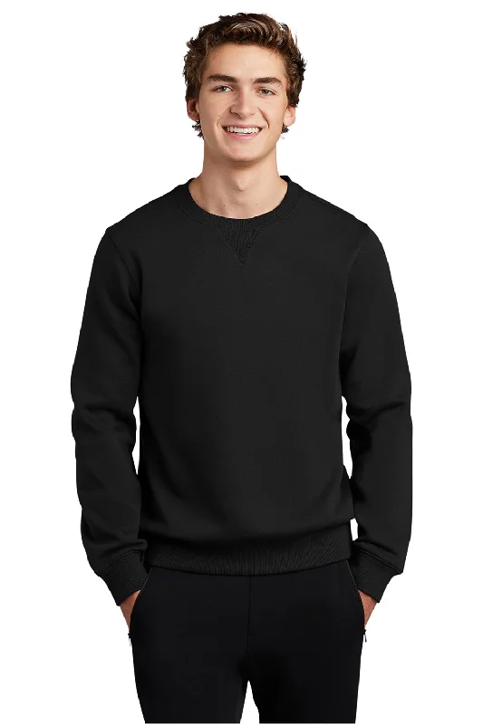 Don't Delay Sport-Tek Mens Shrink Resistant Fleece Crewneck Sweatshirt - Black