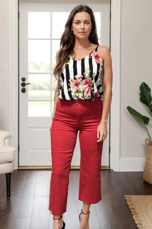Weekend Discounts You Deserve Scarlette Rose - Judy Blue Tummy Control Crops