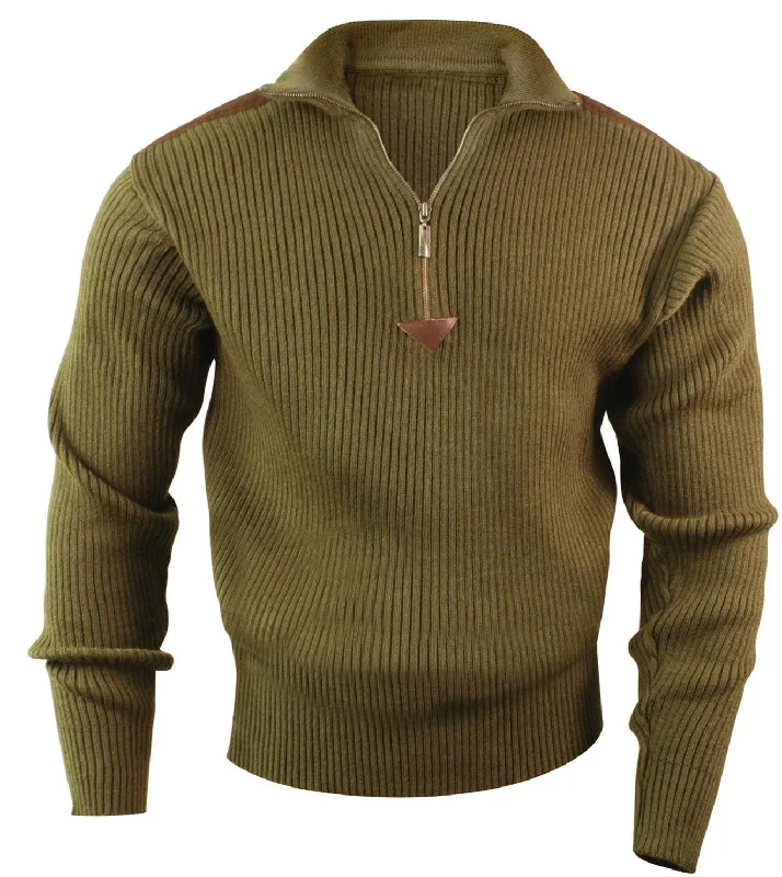 Year-End Sale Rothco Quarter Zip Acrylic Commando Sweater