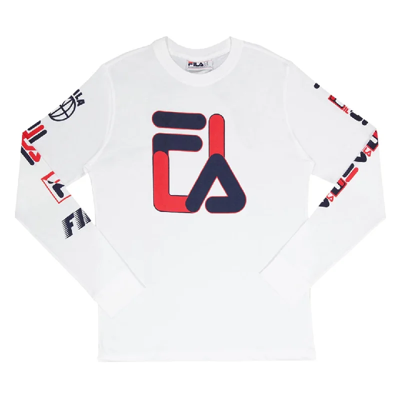 Special Savings FILA - Men's Sandro Long Sleeve T-Shirt (LM935188 100)